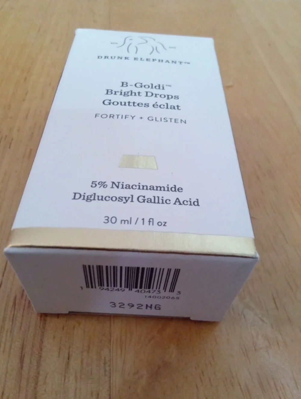 New Drunk Elephant B-Goldi Bright Drops Golden Highlight Sunshine Drops 1 oz
